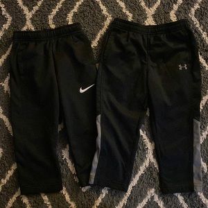 Nike and under Armour fleece pants boys 2T